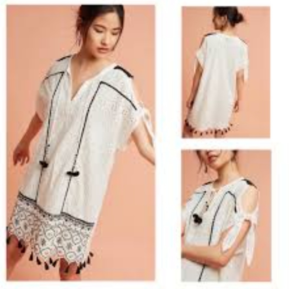 Anthropologie Hermant & Nandita Aditya embroidered tunic dress